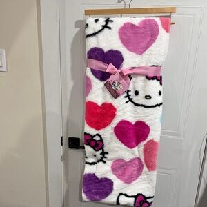 Hello Kitty Pink and Purple Heart Blanket